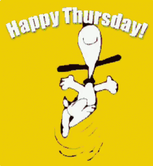 Colorful Snoopy Happy Thursday Funny GIF