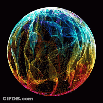 Colorful Sphere On Black Background GIF