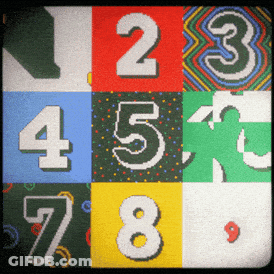 Colorful Squares 1 2 3 4 5 6 7 8 9 GIF