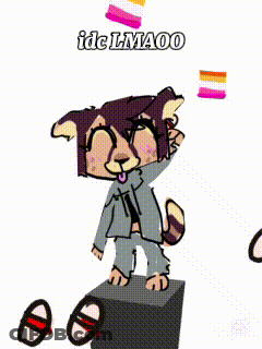 Colorful Striped Background With Idc Lmaoo GIF