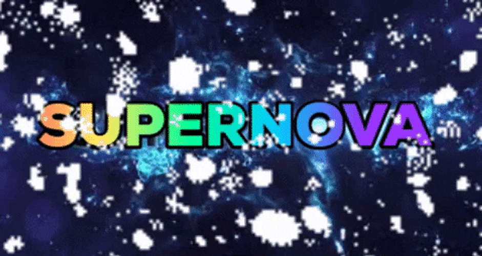 Colorful Supernova Snow Flakes Visual Art GIF
