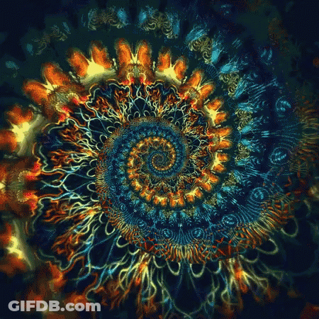 Colorful Swirl On Dark Background GIF