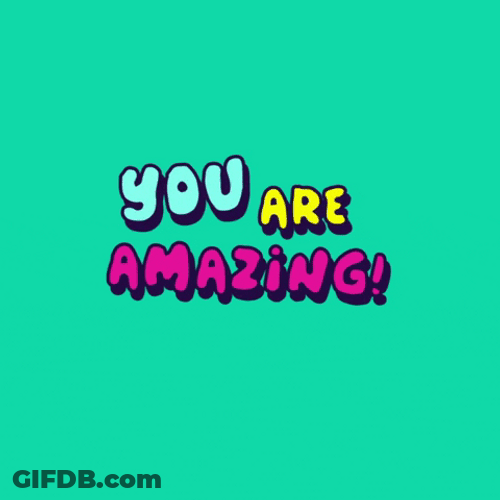 Colorful Text Art You Are Amazing GIF