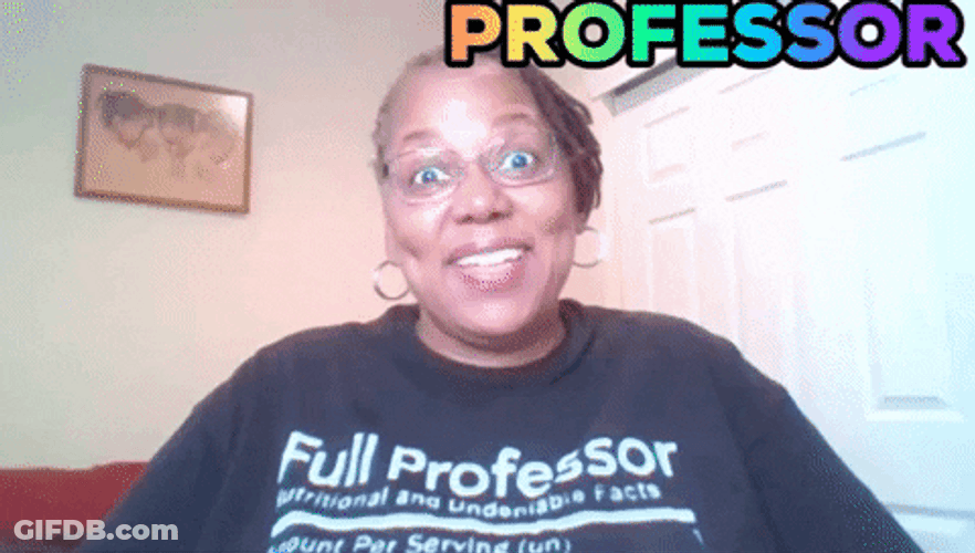 Colorful Text Professor Proton GIF