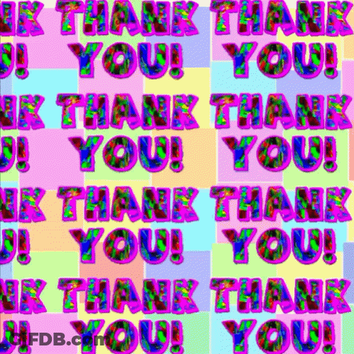 Colorful Thank You Text GIF
