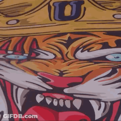 Colorful Tiger With Crown GIF