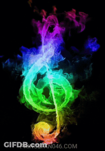 Colorful Treble Clef GIF