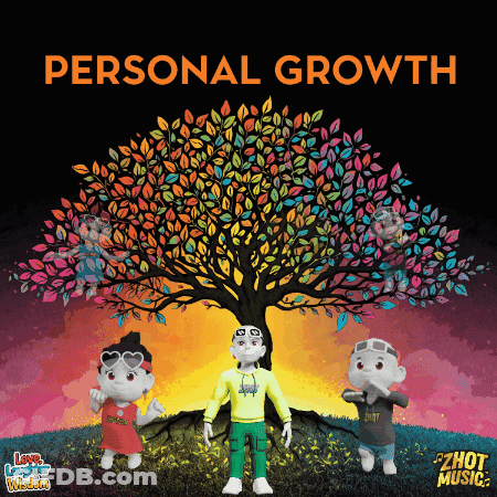 Colorful Tree Saying Personal Growth GIF