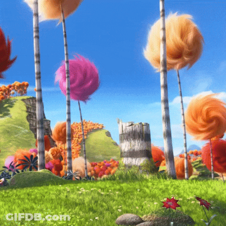 Colorful Trees In Field GIF