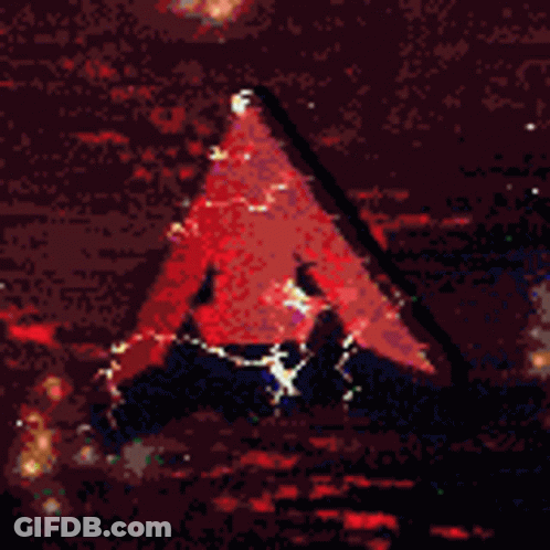 Colorful Triangle With Letter A GIF