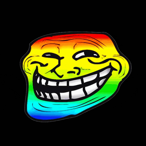 Colorful Trollface Sticker GIF