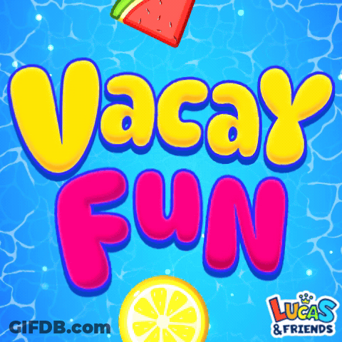 Colorful Vacay Fun Lucas & Friends Advertisement GIF