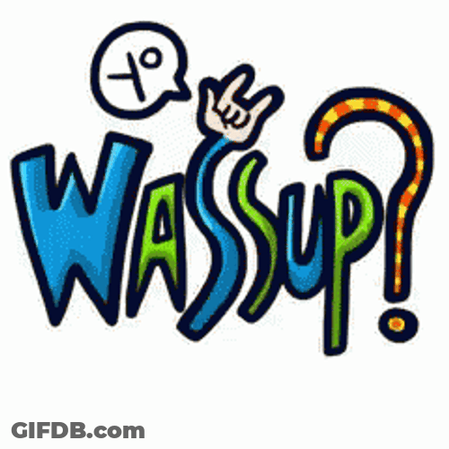 Colorful Wazzup Text GIF