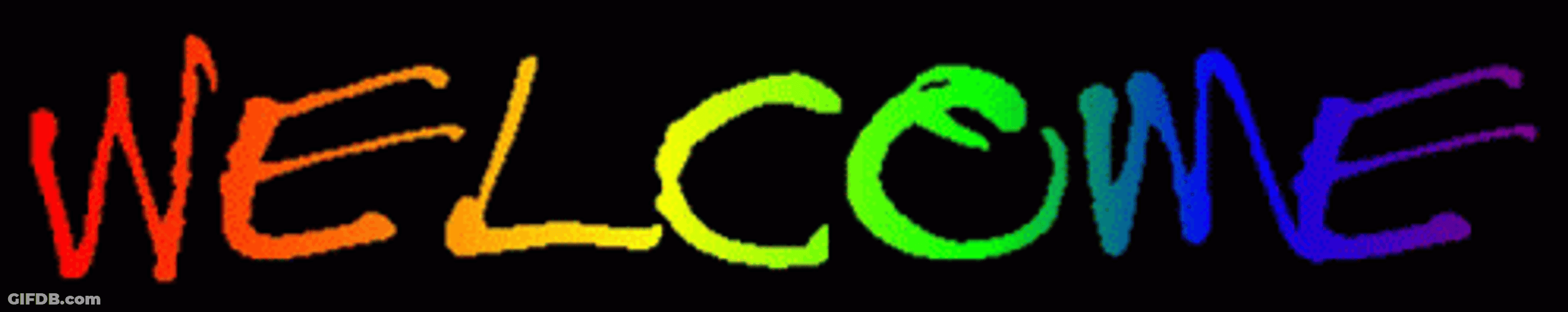 Colorful Welcome Gradient Greeting GIF