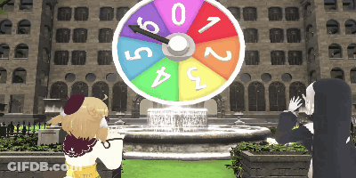 Colorful Wheel With Numbers 0-7 GIF