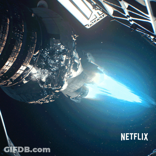 Colossal Spaceship Exploding Lost In Space GIF