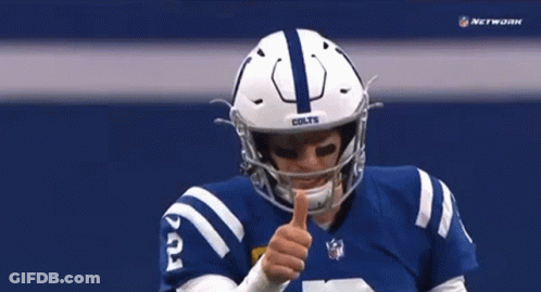 Colts Football Player Thumbs Up GIF