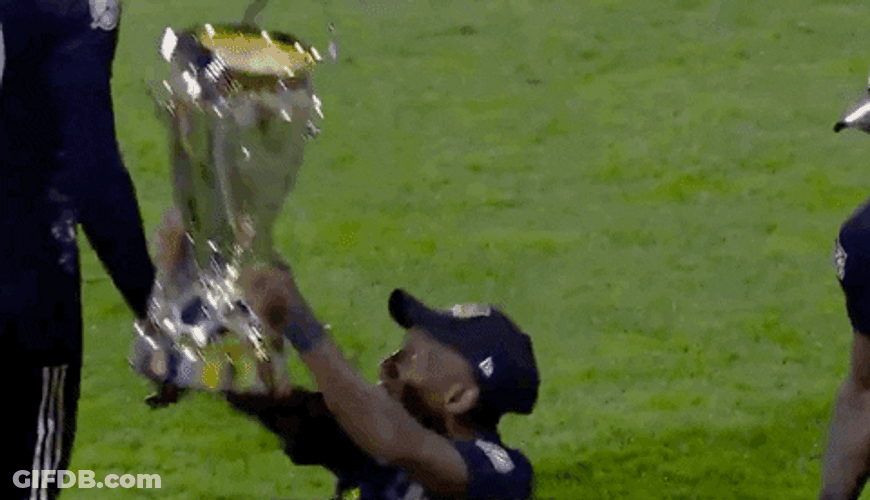 Columbus Crew Dancing All Hail Championship Trophy GIF