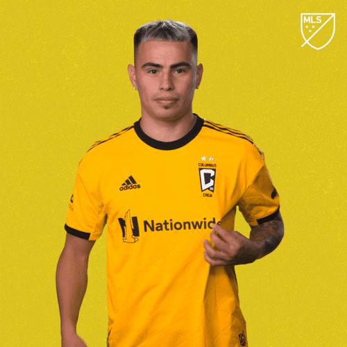 Columbus Crew Pointing At Team Logo GIF