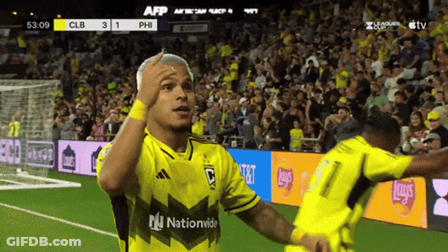 Columbus Crew Spider Web Finger Sign GIF