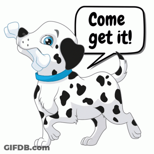 Come And Take It Cute Dalmatian GIF