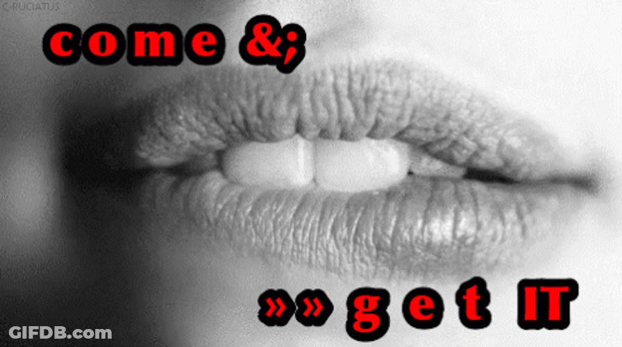 Come And Take It Flirty Lip Bite GIF