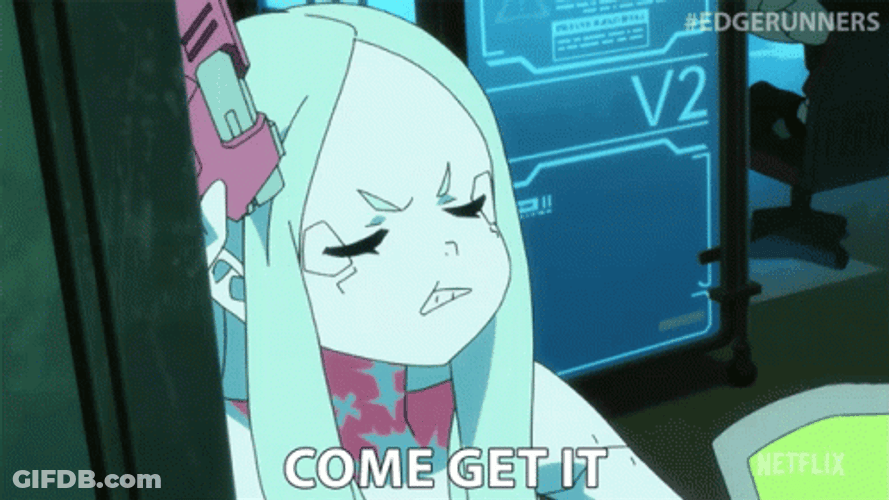 Come And Take It Rebecca Anime Girl GIF