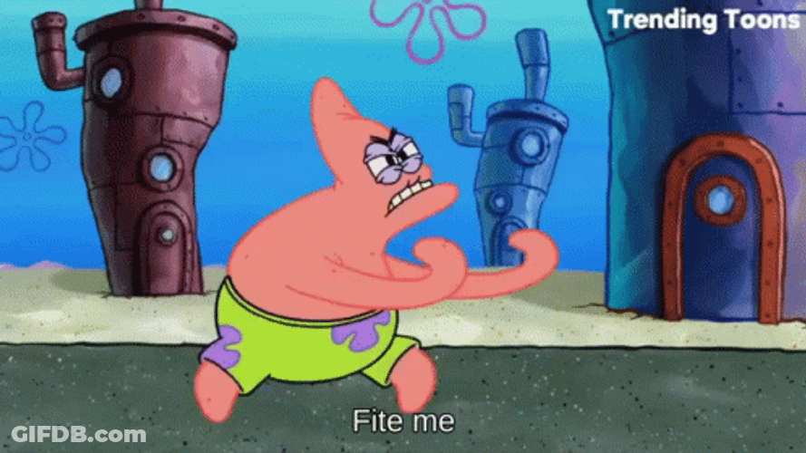Come At Me Patrick Star Provoking GIF