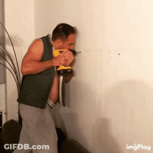 Come Drill A Hole On The Wall GIF