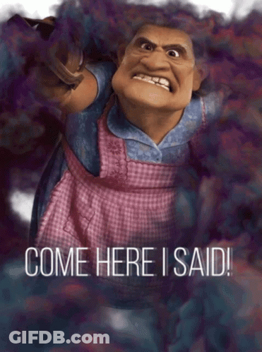 Come Here I Said Cartoon Poster GIF
