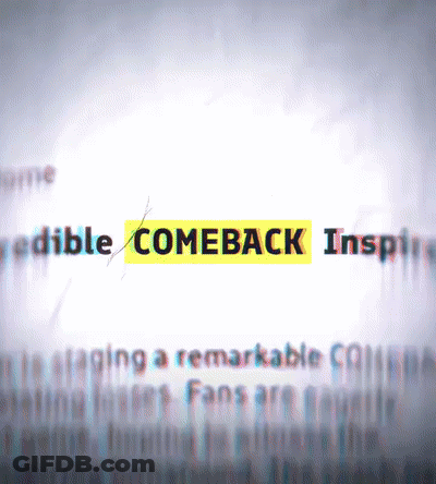Comeback Highlighted In Blurry Image GIF