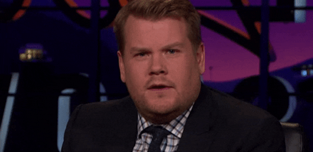 Comedian Actor James Corden Realization Reaction GIF