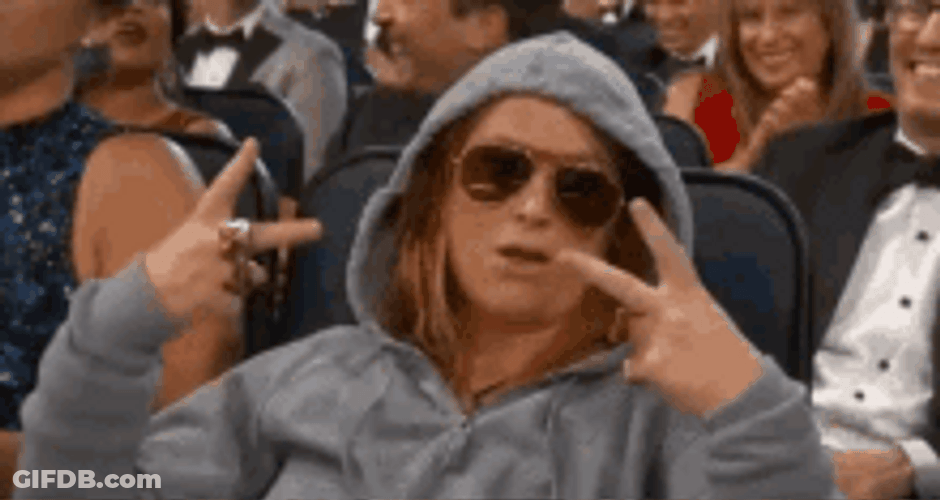 Comedian Amy Poehler 2 Peach Sign GIF