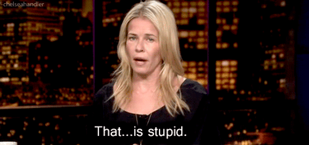 Comedian Chelsea Handler Thinking Its Stupid GIF