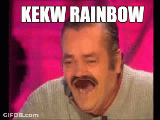 Comedian El Risitas Kekw Rainbow Meme GIF