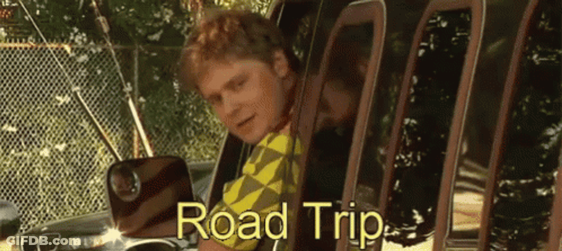 Comedian Eric Wareheim Road Trip GIF