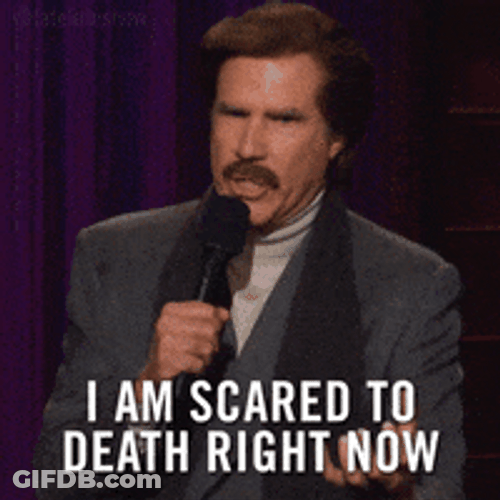 Comedian Is Scared To Death GIF