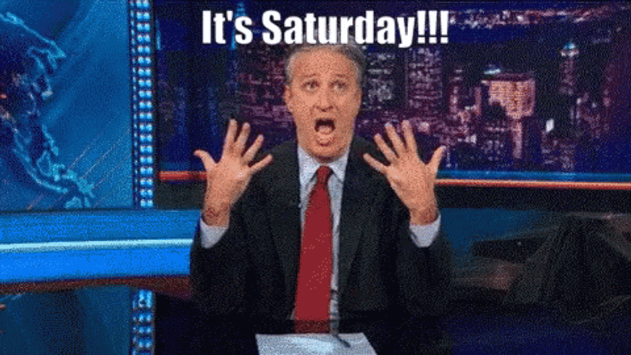 Comedian Jon Stewart It's Saturday Reaction GIF