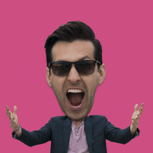 Comedian Max Amini Big Head Amazing Reaction GIF