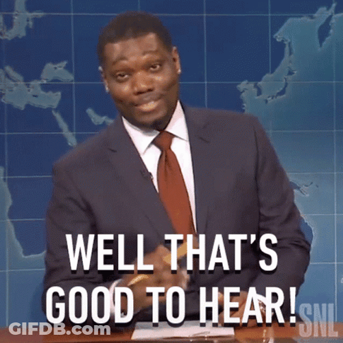 Comedian Michael Che Well That's Good To Hear GIF