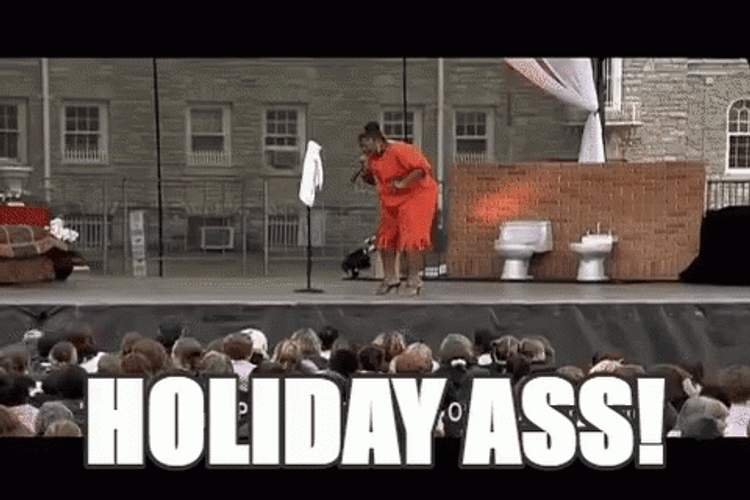 Comedic Holiday Ass GIF