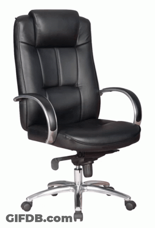 Comfortable Black Arm Chair GIF