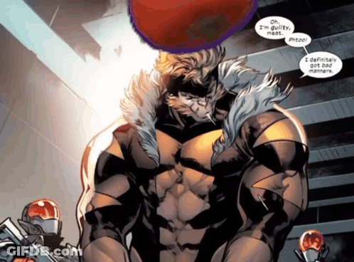 Comic Book Character Saying Oh I'm Guilty Meat Phool GIF