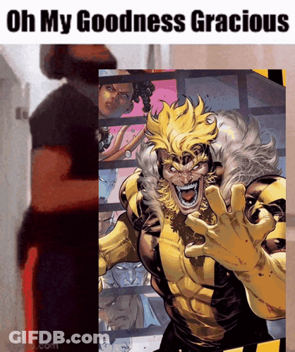 Comic Book Character Saying Oh My Goodness GIF