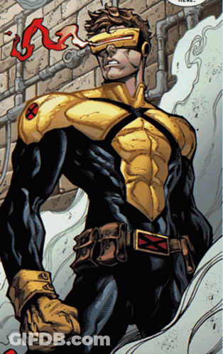 Comic Book Character With X On Chest GIF