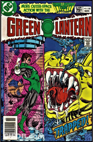 Comic Book Cover For Green Lantern Featuring Monster GIF