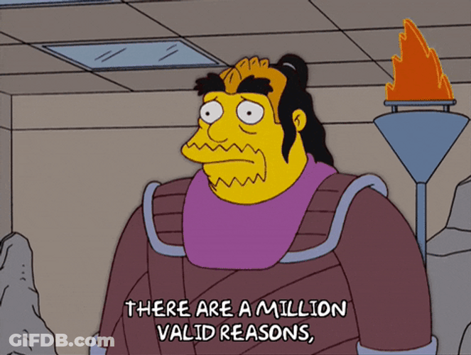 Comic Book Guy Valid Reasons GIF