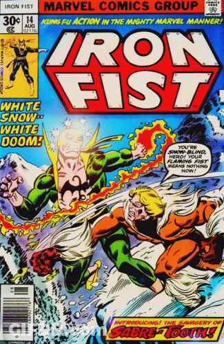Comic Book Iron Fist Advertised For 30 Cents GIF