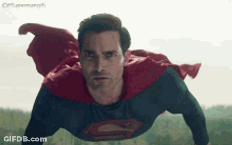 Comic Book Superhero Superman Flying GIF