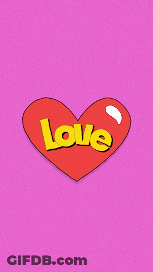 Comic Style Heart Tunnel Love GIF